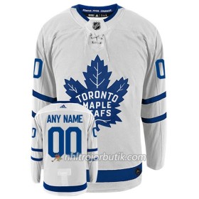 Män Ishockey Toronto Maple Leafs Tröja Blank med eget tryck  Adidas Vit Authentic